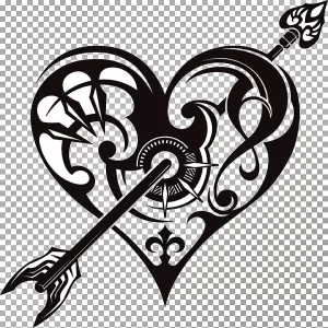 Фото тату сердце со стрелой 02.01.22 №0002 - tattoo heart - tattoo-photo.ru