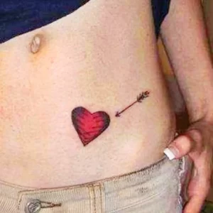 Фото тату сердце со стрелой 02.01.22 №0004 - tattoo heart - tattoo-photo.ru