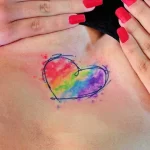 Фото тату сердце цветное 02.01.22 №0004 - tattoo heart - tattoo-photo.ru