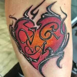 Фото тату сердце цветное 02.01.22 №0005 - tattoo heart - tattoo-photo.ru