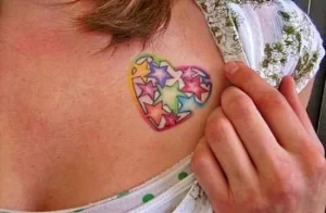 Фото тату сердце цветное 02.01.22 №0013 - tattoo heart - tattoo-photo.ru
