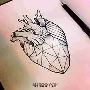 Фото эскиз тату сердце 02.01.22 №0001 - tattoo heart - tattoo-photo.ru