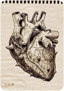 Фото эскиз тату сердце 02.01.22 №0017 - tattoo heart - tattoo-photo.ru