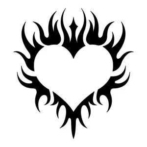 Фото эскиз тату сердце 02.01.22 №0022 - tattoo heart - tattoo-photo.ru