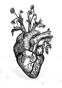 Фото эскиз тату сердце 02.01.22 №0025 - tattoo heart - tattoo-photo.ru