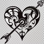 Фото эскиз тату сердце 02.01.22 №0030 - tattoo heart - tattoo-photo.ru