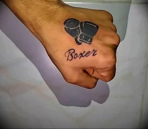 Фото тату боксерские перчатки 30.07.22 №0003 - tattoo boxing gloves - tattoo-photo.ru