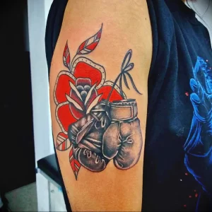Фото тату боксерские перчатки 30.07.22 №0135 - tattoo boxing gloves - tattoo-photo.ru