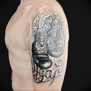 Фото тату боксерские перчатки 30.07.22 №0152 - tattoo boxing gloves - tattoo-photo.ru