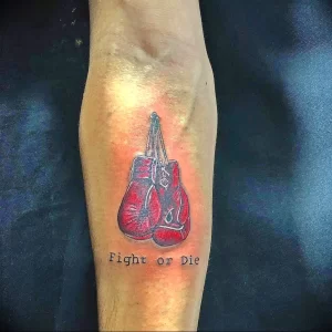 Фото тату боксерские перчатки 30.07.22 №0015 - tattoo boxing gloves - tattoo-photo.ru