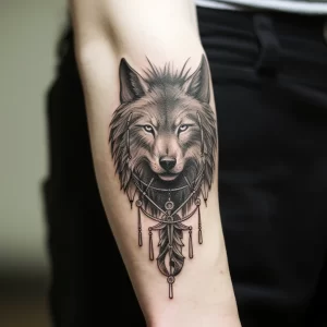 A man with a striking tattoo of a wolf on his forear aa b d bed ebdef _1 tattoo-photo.ru 026