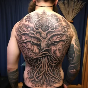 A person with a large intricate back tattoo featurin ffab c aa aacf _1_2 tattoo-photo.ru 045