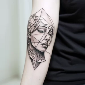 A woman with a detailed geometric pattern tattoo on dfe fb b adbbe _1_2 tattoo-photo.ru 055