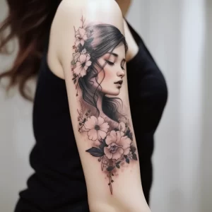 A woman with delicate floral tattoos on her arm gazi ccddf e f ffa affad _1_2_3 tattoo-photo.ru 082