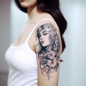 A woman with delicate floral tattoos on her arm gazi ccddf e f ffa affad tattoo-photo.ru 079