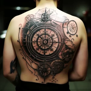 An individual with a tattoo of a compass and map on afae aa a a eff _1_2_3 tattoo-photo.ru 094