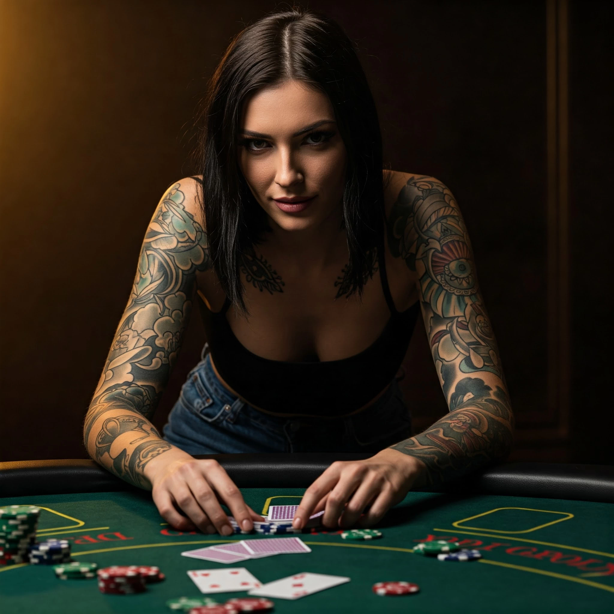 Обзор покерного рума Покердом девушка с тату в казино - 01 - tattoo-photo.ru