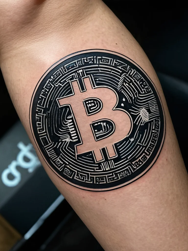 Тату с паролями, логинами, биткойнами - изображение