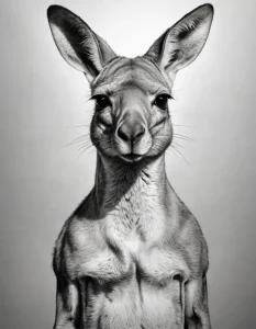 Татуировка кенгуру, выполненная в очень простом, невыразительном стиле, демонстрирующая типичные ошибки и чего стоит избегать при выборе дизайна татуировки кенгуру.