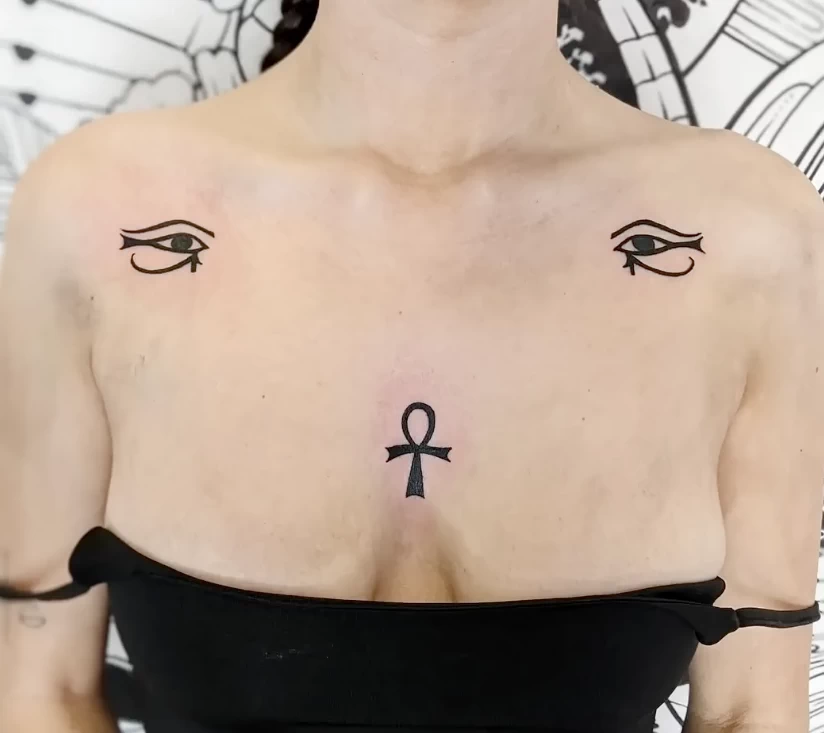 Пример рисунка тату Глаз Гора (Уаджет) №30 - tattoo-photo.ru