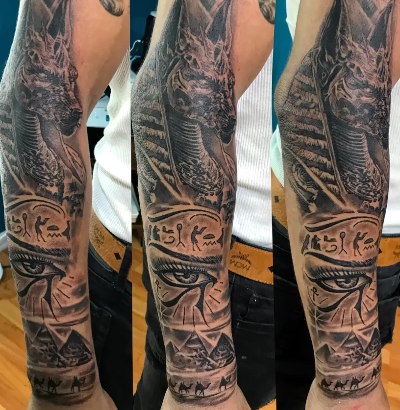 Пример рисунка тату Глаз Гора (Уаджет) №34 - tattoo-photo.ru