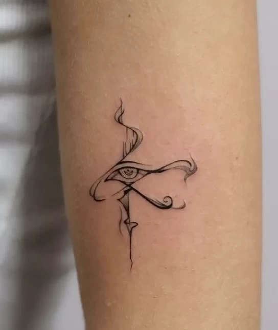 Пример рисунка тату Глаз Гора (Уаджет) №43 - tattoo-photo.ru