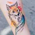 Пример рисунка тату лиса №09 - tattoo-photo.ru