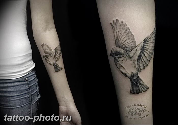 рисунка тату воробей 03.12.2018 №167 - photo tattoo sparrow - tattoo-photo.ru