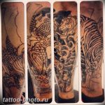 фото тату тигр и дракон 07.12.2018 №043 - tattoo tiger and dragon - tattoo-photo.ru