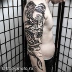 фото тату тигр и дракон 07.12.2018 №018 - tattoo tiger and dragon - tattoo-photo.ru