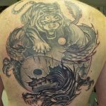 фото тату тигр и дракон 07.12.2018 №031 - tattoo tiger and dragon - tattoo-photo.ru