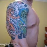 фото тату тигр и дракон 07.12.2018 №039 - tattoo tiger and dragon - tattoo-photo.ru