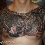 фото тату тигр и дракон 07.12.2018 №050 - tattoo tiger and dragon - tattoo-photo.ru