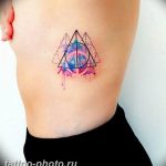 фото тату треугольник с кругом 11.12.2018 №042 - triangle with - tattoo-photo.ru