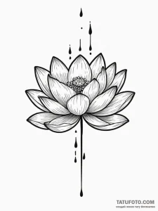 Tattoo design a lotus flower with its petals... - эскиз тату (№1751022419_0, 27.06.2025 11:06) — tattoo-photo.ru