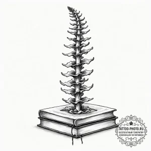 Tattoo design a human spine, but the vertebra... - эскиз тату (№1751029266_0, 27.06.2025 13:01) — tattoo-photo.ru