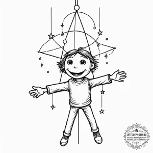Tattoo design a puppet whose strings are not... - эскиз тату (№1751029457_0, 27.06.2025 13:04) — tattoo-photo.ru