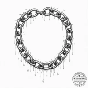 Tattoo design a single, heavy chain link that... - эскиз тату (№1751029662_0, 27.06.2025 13:07) — tattoo-photo.ru