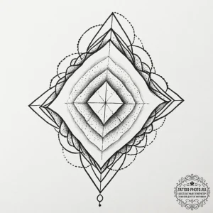 Tattoo design a series of interlocking geomet... - эскиз тату (№1751031037_0, 27.06.2025 13:30) — tattoo-photo.ru