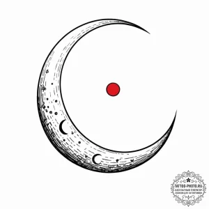 Moon, concept art for tattoo, on a clean whit… — эскиз тату (№1751034336_0, 27.06.2025 14:25) — tattoo-photo.ru