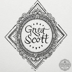 A chicano lettering tattoo of «great scott!»…. — эскиз тату (№1751034526_0, 27.06.2025 14:28) — tattoo-photo.ru