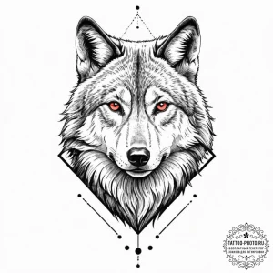 Black wolf, concept art for tattoo, dotwork t… — эскиз тату (№1751034980_0, 27.06.2025 14:36) — tattoo-photo.ru