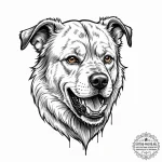 A trash polka composition of a demodog, snarl… — эскиз тату (№1751035308_0, 27.06.2025 14:41) — tattoo-photo.ru