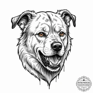 A trash polka composition of a demodog, snarl… — эскиз тату (№1751035308_0, 27.06.2025 14:41) — tattoo-photo.ru