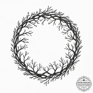 Tattoo sketch: a kolovrat made of interwoven... - эскиз тату (№1751035618_0, 27.06.2025 14:46) — tattoo-photo.ru