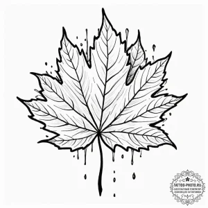 Tattoo sketch a single, powerful leaf breakin... - эскиз тату (№1751037117_0, 27.06.2025 15:11) — tattoo-photo.ru