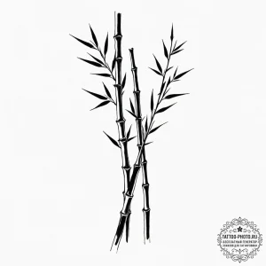 Bamboo, artistic tattoo sketch, clean lines,... - эскиз тату (№1751037315_0, 27.06.2025 15:15) — tattoo-photo.ru