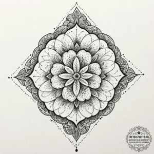 Tattoo design a single, perfect clover, its l... - эскиз тату (№1751038378_0, 27.06.2025 15:32) — tattoo-photo.ru