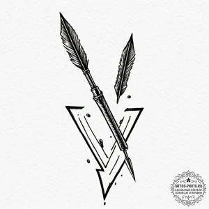 Arrow, tattoo sketch design, realistic black... - эскиз тату (№1751039231_0, 27.06.2025 15:47) — tattoo-photo.ru