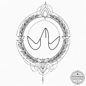 30. linework design of the "this is the way"... - эскиз тату (№1751040539_0, 27.06.2025 16:08) — tattoo-photo.ru